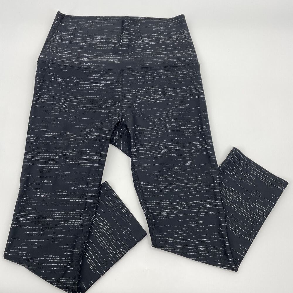 LORNA JANE High Waist Workout Leggings Size S Athletic Capri Length Black White